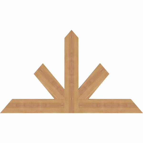 Ekena Millwork Saratoga Timber Gable Bracket, Western Red Cedar, 36"W x 21"H x 1 1/2"D x 3 1/2"F, 14/12 Pitch GBW036X21X0204SAR00SWR - main